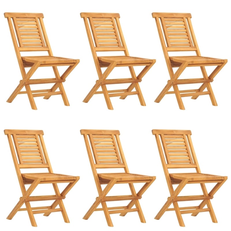 Afuera Living Solid Teak Wood Medium Foldable Garden Dining Set in Teak/Brown