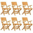 Afuera Living Solid Teak Wood Standard Foldable Garden Dining Set in Brown