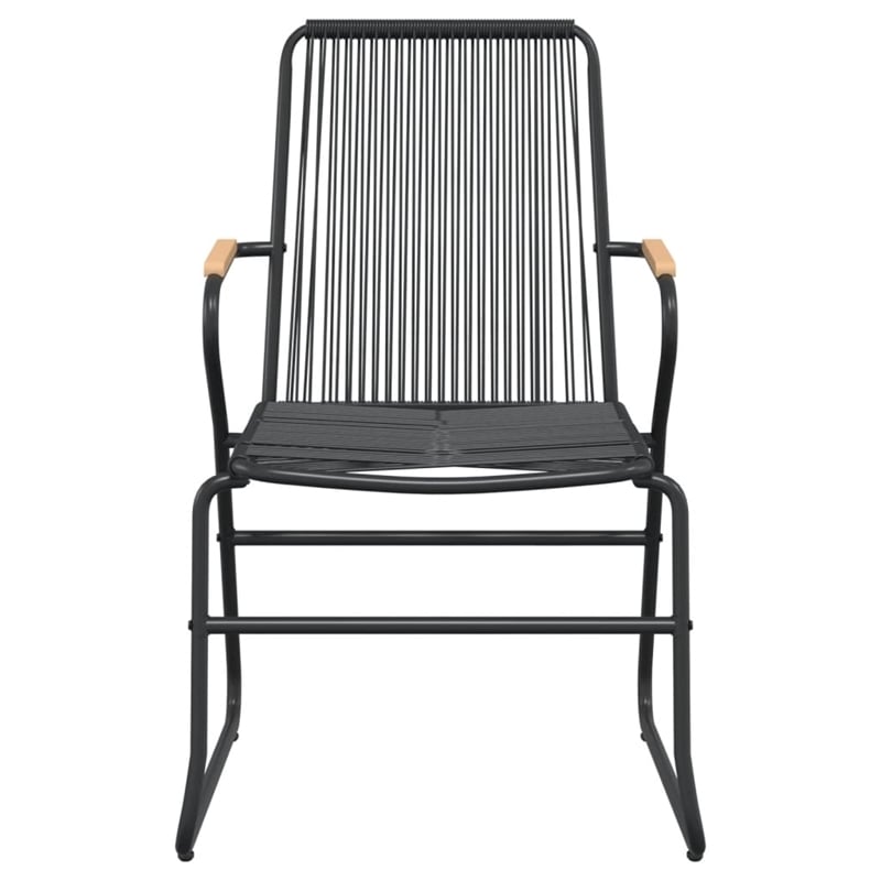 Afuera Living Powder-Coated Steel Large Durable Garden Dining Set in Black