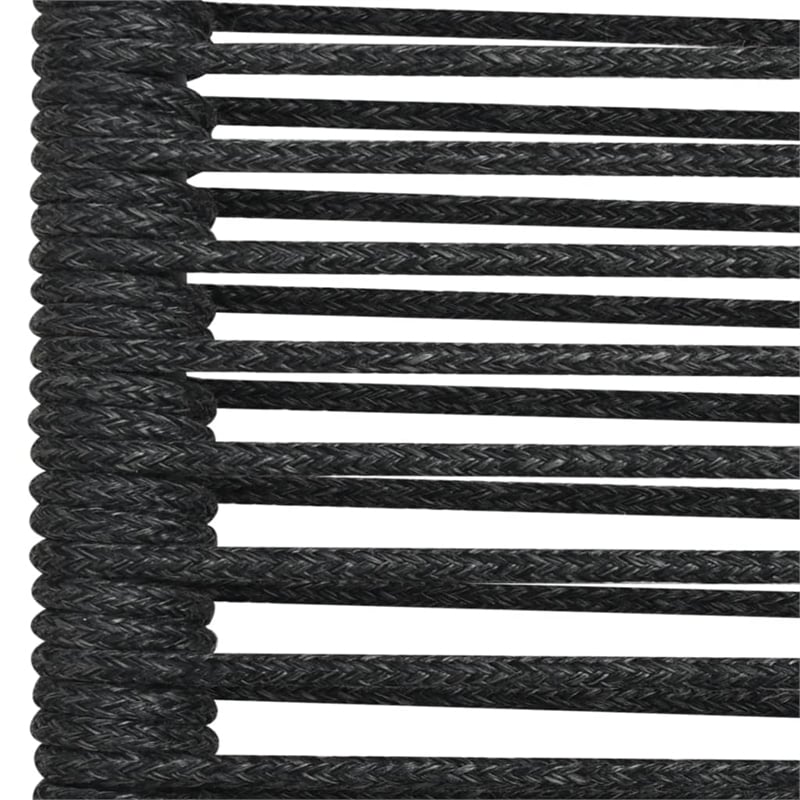 Afuera Living Cotton Rope & Powder-Coated Steel Garden Dining Set in Black