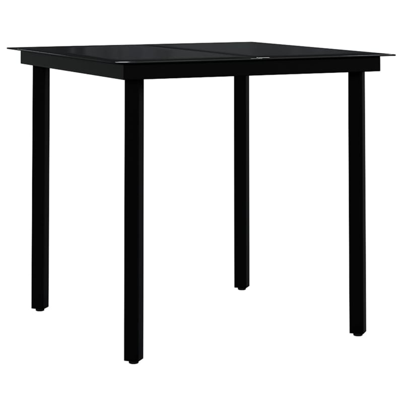 Afuera Living PE Rattan Small Durable Garden Dining Set in Brown and Black