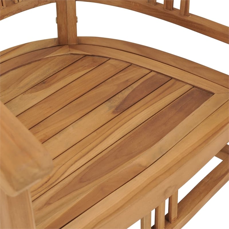 Afuera Living Contemporary Garden Dining Set in Natural Solid Teak Wood