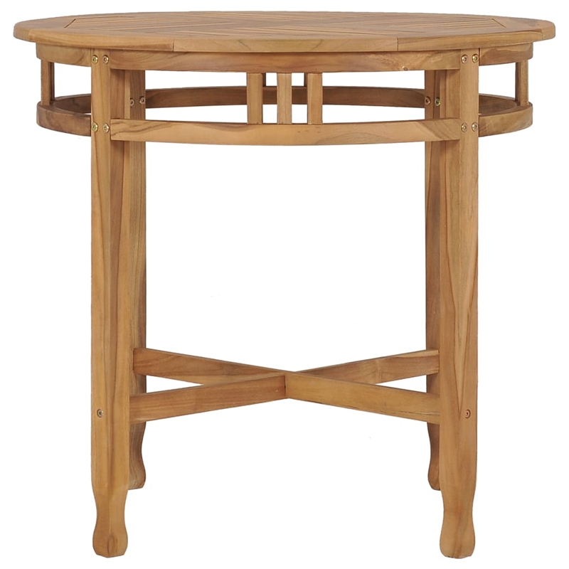 Afuera Living Contemporary Garden Dining Set in Natural Solid Teak Wood