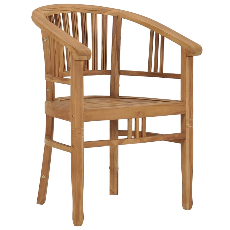 Afuera Living Contemporary Garden Dining Set in Natural Solid Teak Wood