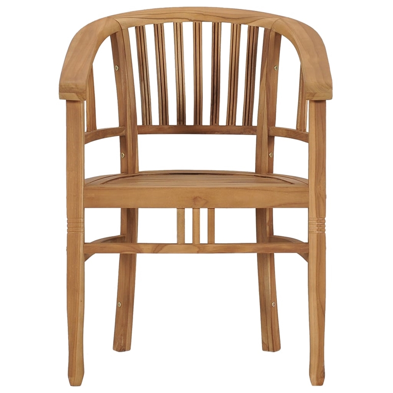 Afuera Living Contemporary Garden Dining Set in Natural Solid Teak Wood