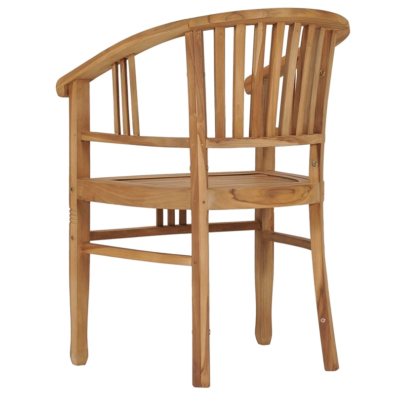 Afuera Living Contemporary Garden Dining Set in Natural Solid Teak Wood
