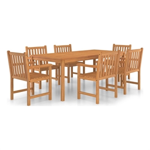 Afuera Living Fine Sanded Hardwood Large Garden Dining Set in Natural
