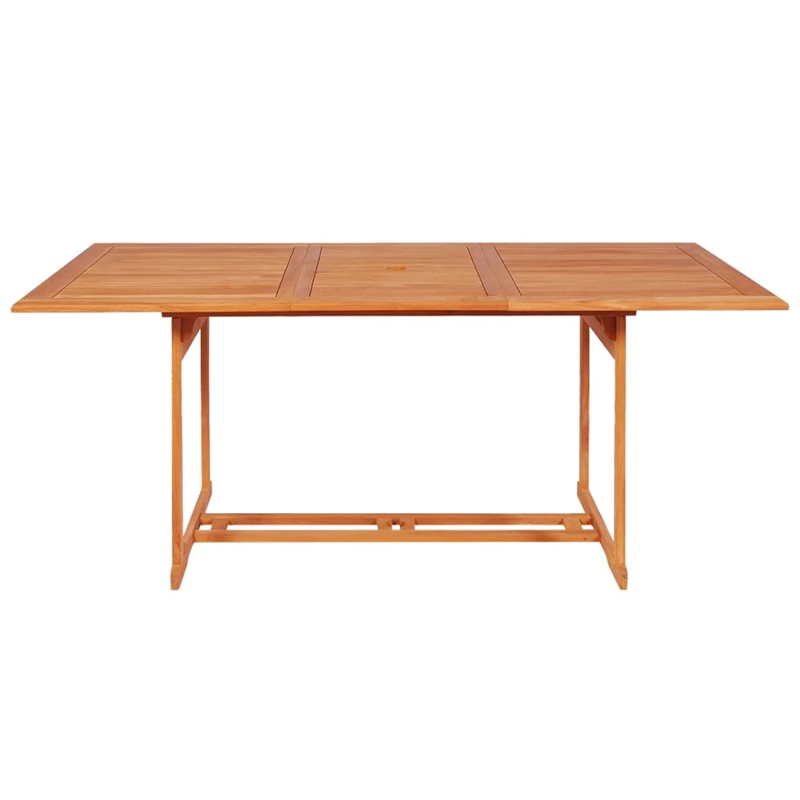 Afuera Living Fine Sanded Teak Hardwood Large Garden Dining Set in Natural