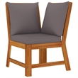 Afuera Living Solid Acacia Wood 6 Piece Modular Patio Dining Set in Brown