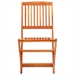 Afuera Living Solid Eucalyptus Wood Large Foldable Outdoor Dining Set in Brown
