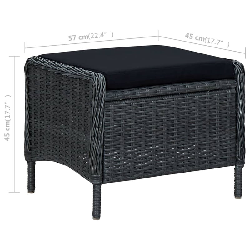 Afuera Living Solid Acacia Wood Large Removable Covers Dining Set in Dark Gray