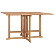 Afuera Living Solid Teak Wood Medium Foldable Outdoor Dining Set in Brown