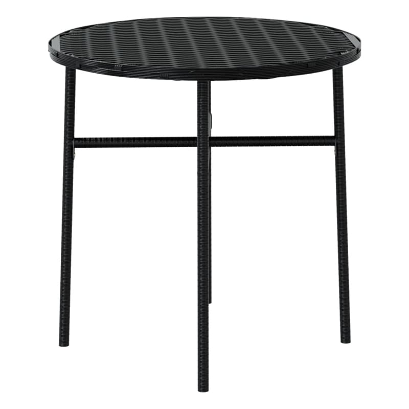 Afuera Living PE Rattan Compact Garden Dining Set in Black with Removable Covers