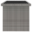 Afuera Living Outdoor Dining Set in Gray Poly Rattan/Powder-Coated Steel/Glass