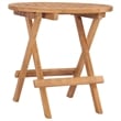 Afuera Living Outdoor Dining Set in Natural Teak Wood/Polyester