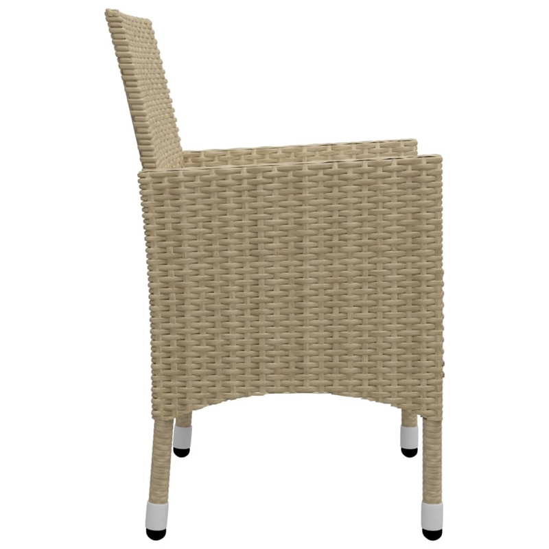 Afuera Living Contemporary Dining Set in Beige Solid Acacia Wood