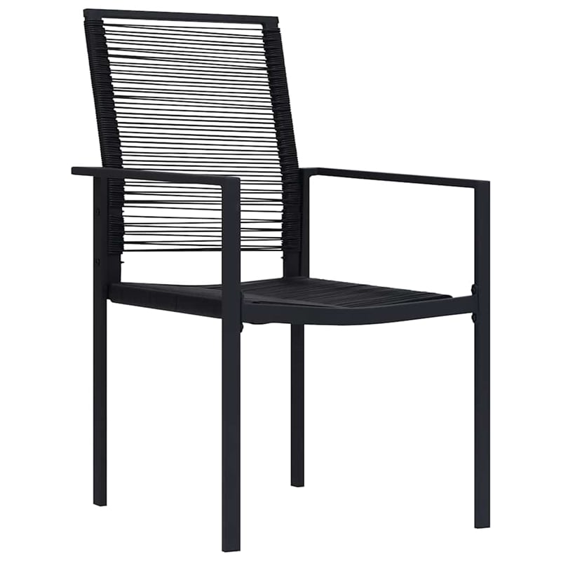 Afuera Living Black Powder-Coated Steel Large Durable Dining Set