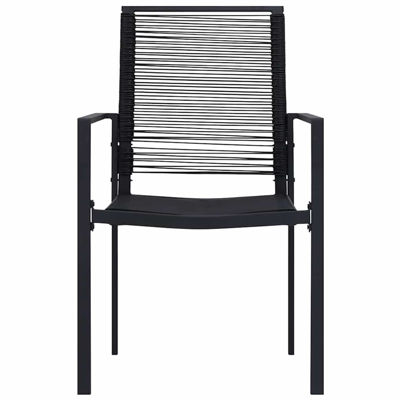 Afuera Living Black Powder-Coated Steel Large Durable Dining Set