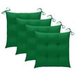 Afuera Living Patio Dining Set/Green Bamboo/Polyester - Set of 4