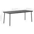 Afuera Living Steel With E-Coated & Powder-Coated Finish Dining Set in Dark Gray