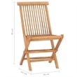 Afuera Living Smooth Sanded Teak Hardwood Compact Outdoor Dining Set in Brown