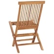 Afuera Living Smooth Sanded Teak Hardwood Compact Outdoor Dining Set in Brown