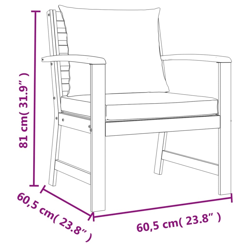 Afuera Living Wood Acacia Wood Large Modular Patio Dining Set in Brown