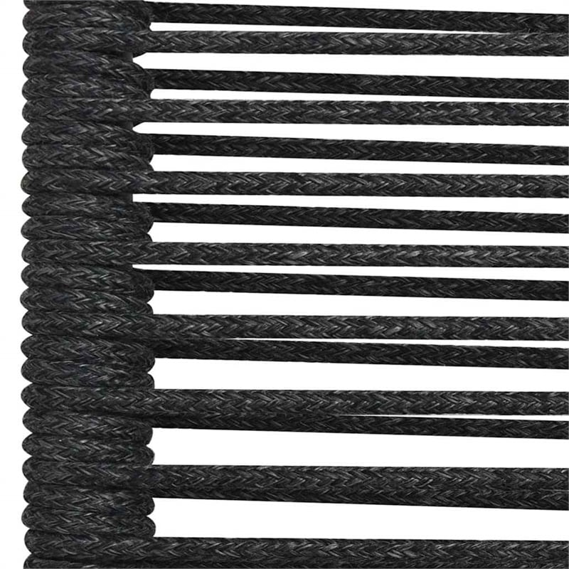 Afuera Living Cotton Rope Medium Stackable Garden Dining Set in Black