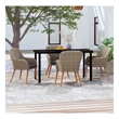 Afuera Living Poly Rattan Medium Garden Dining Set in Brown and Black