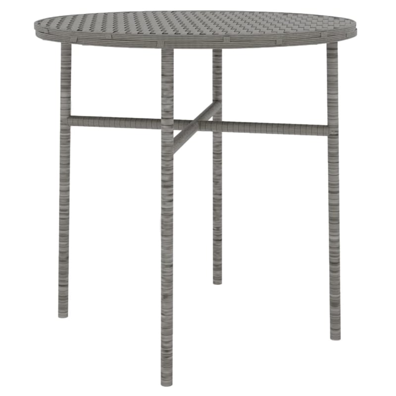 Afuera Living Poly Rattan Compact Stackable Garden Dining Set in Gray