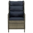 Afuera Living 9 Piece Round PE Rattan Patio Dining Set in Brown/Black