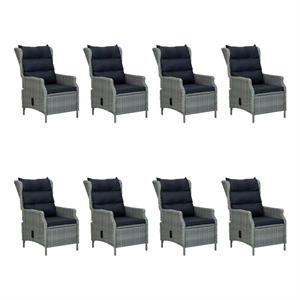 Afuera Living Solid Acacia Wood Medium Dining Set in Light Gray/Black