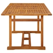 Afuera Living Contemporary Solid Wood 7 Piece Patio Dining Set in Gray