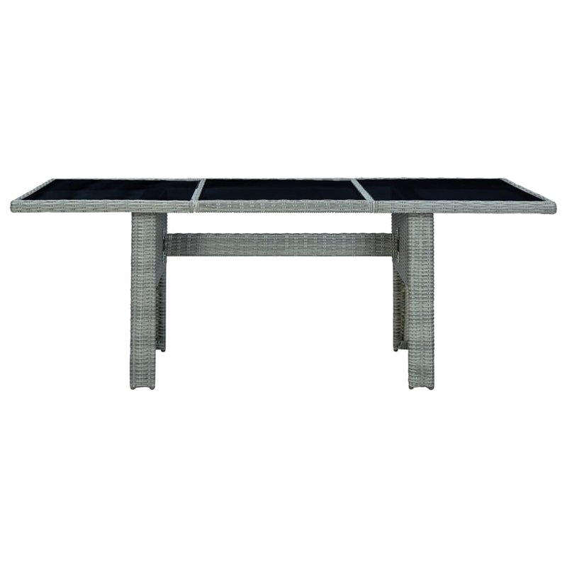 Afuera Living Contemporary 7 Piece Outdoor Dining Set in Light Gray