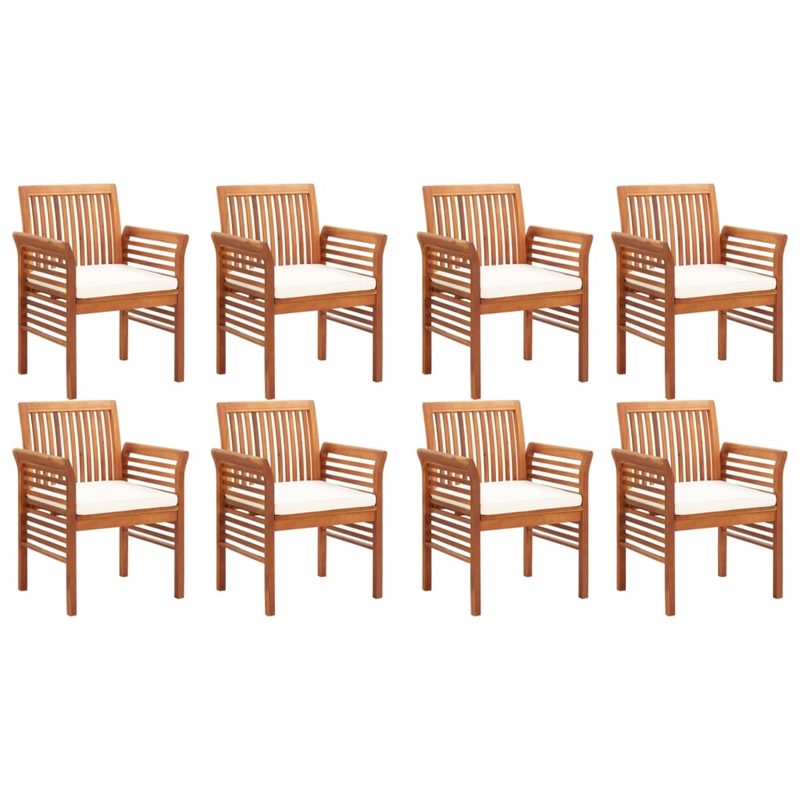 Afuera Living Outdoor Dining Set in Brown Frame /Cream Cushions