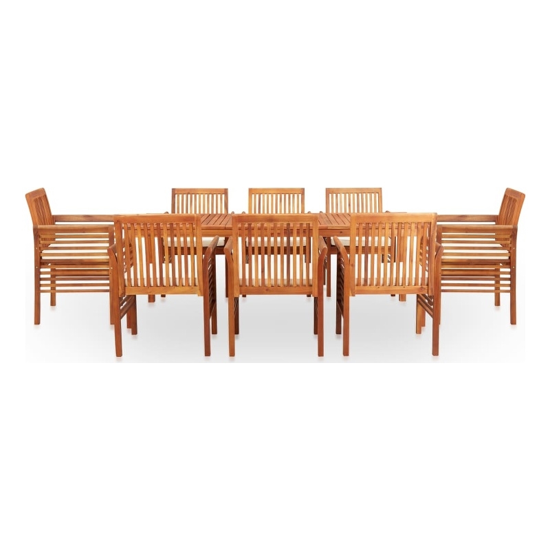 Afuera Living Outdoor Dining Set in Brown Frame /Cream Cushions
