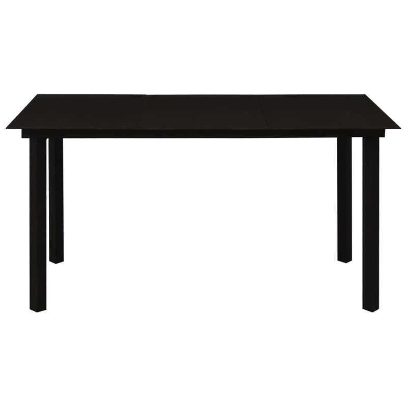 Afuera Living Poly Rattan 5-Piece Stackable Dining Set in Black
