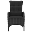 Afuera Living Solid Acacia Wood & PE Rattan Dining Set in Black