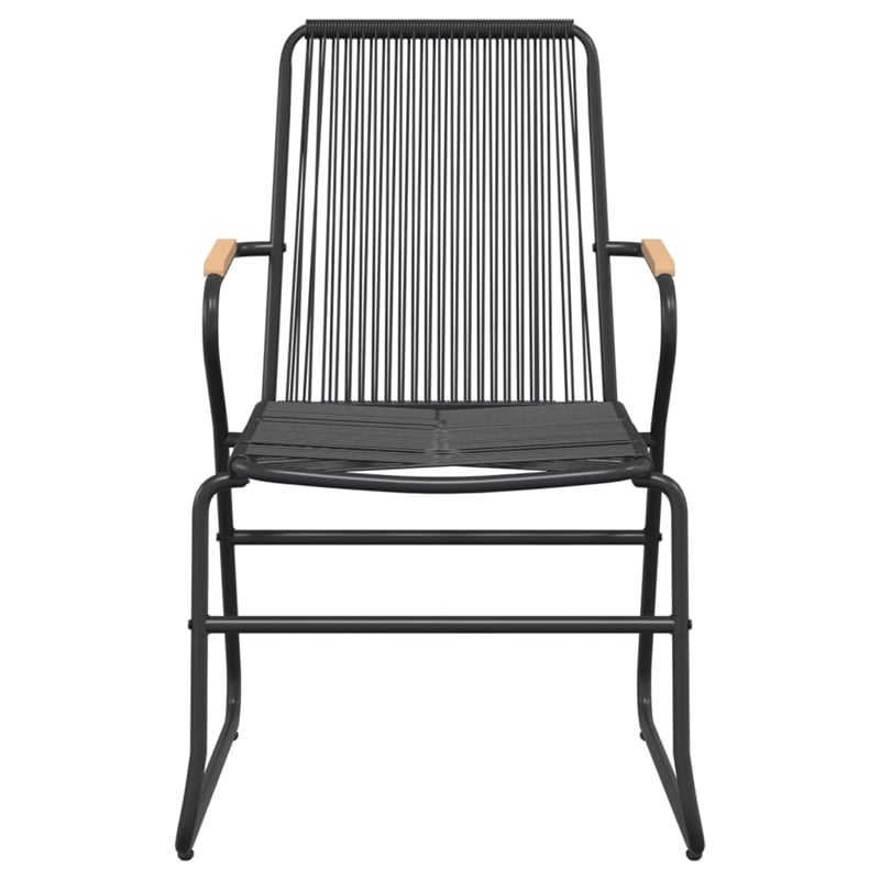 Afuera Living Garden Dining Set in Black PVC Rattan Medium Durable