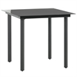 Afuera Living PVC Rattan Medium Durable Square Dining Set in Black