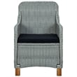 Afuera Living Large Round PE Rattan Patio Dining Set in Light Gray