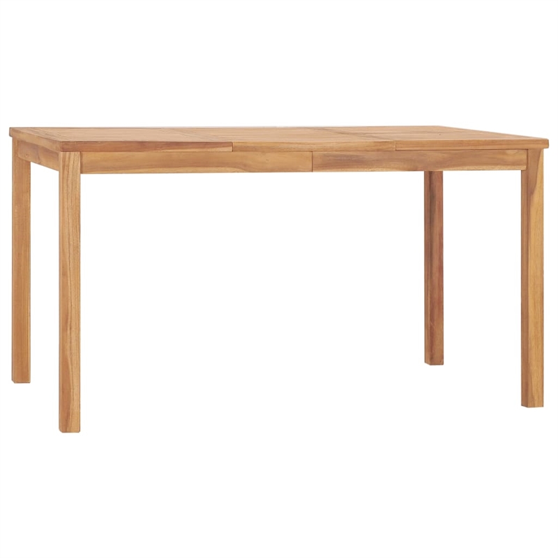 Afuera Living Solid Teak Wood Large Garden Dining Set in Warm Brown