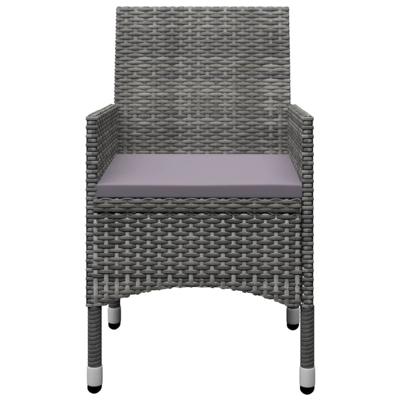 Afuera Living Solid Acacia Wood Large Ergonomic Dining Set in Gray