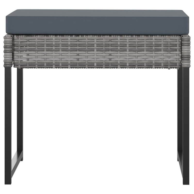 Afuera Living Poly Rattan Large Seats 12 Garden Dining Set in Gray