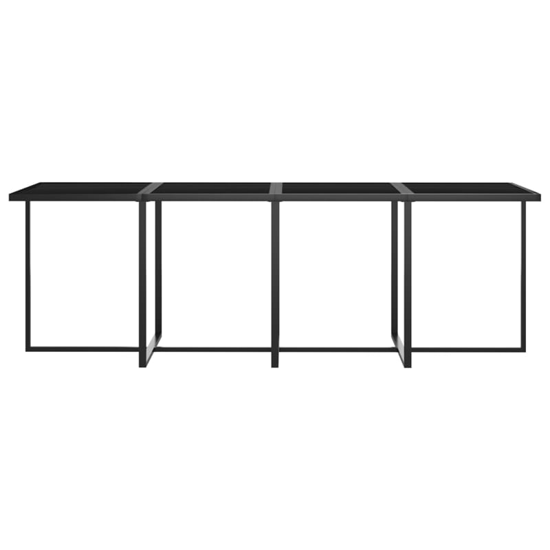 Afuera Living Poly Rattan Large Seats 12 Garden Dining Set in Gray