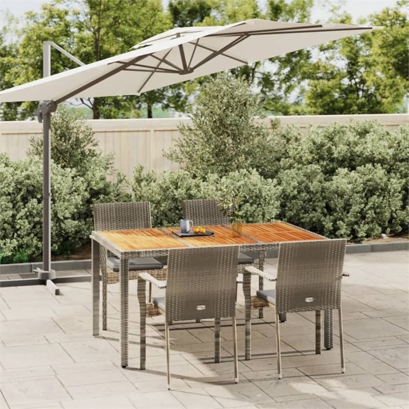 Afuera Living PE Rattan Medium Modular Garden Dining Set in Gray