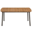 Afuera Living Solid Acacia Wood Large Dining Set in Gray/Natural