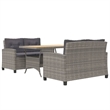 Afuera Living PE Rattan Medium Lightweight Garden Dining in Gray