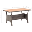 Afuera Living PE Rattan Medium Lightweight Garden Dining in Gray