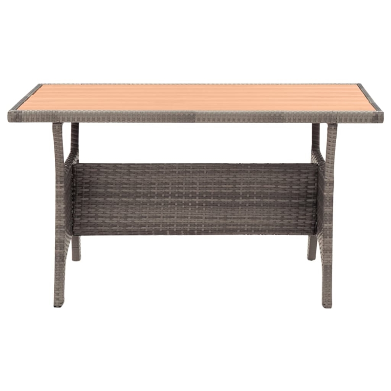 Afuera Living PE Rattan Medium Lightweight Garden Dining in Gray